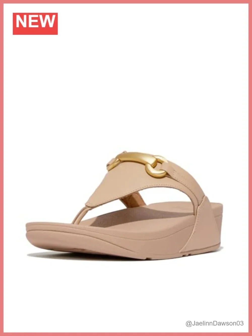 FitFlop Lulu Leather Toe-Post Platform Sandals Chunky Snaffle Wedge